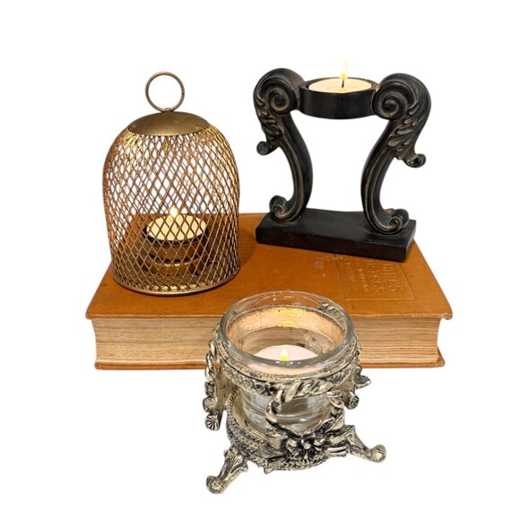 Vintage Other - 3 Vintage Unique Candle Holders